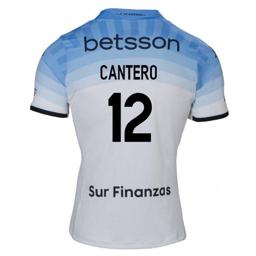 Kids Football Milton Cantero #12 White Blue Black Away Jersey 2024/25 T-Shirt Australia