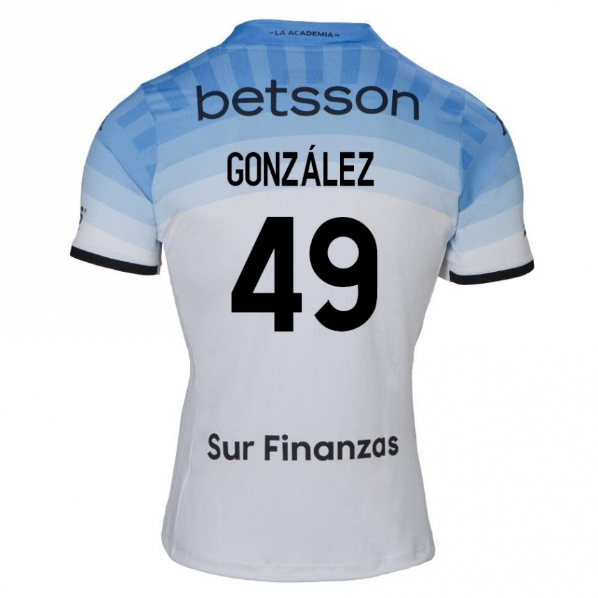 Kids Football David González #49 White Blue Black Away Jersey 2024/25 T-Shirt Australia