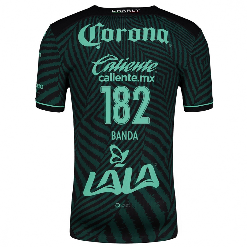 Kids Football Iker Banda #182 Black Green Away Jersey 2024/25 T-Shirt Australia