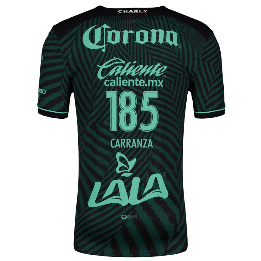 Kids Football Héctor Carranza #185 Black Green Away Jersey 2024/25 T-Shirt Australia