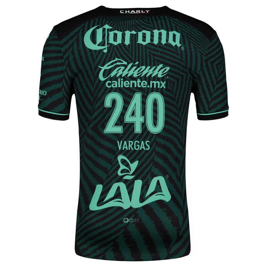 Kids Football Diego Vargas #240 Black Green Away Jersey 2024/25 T-Shirt Australia