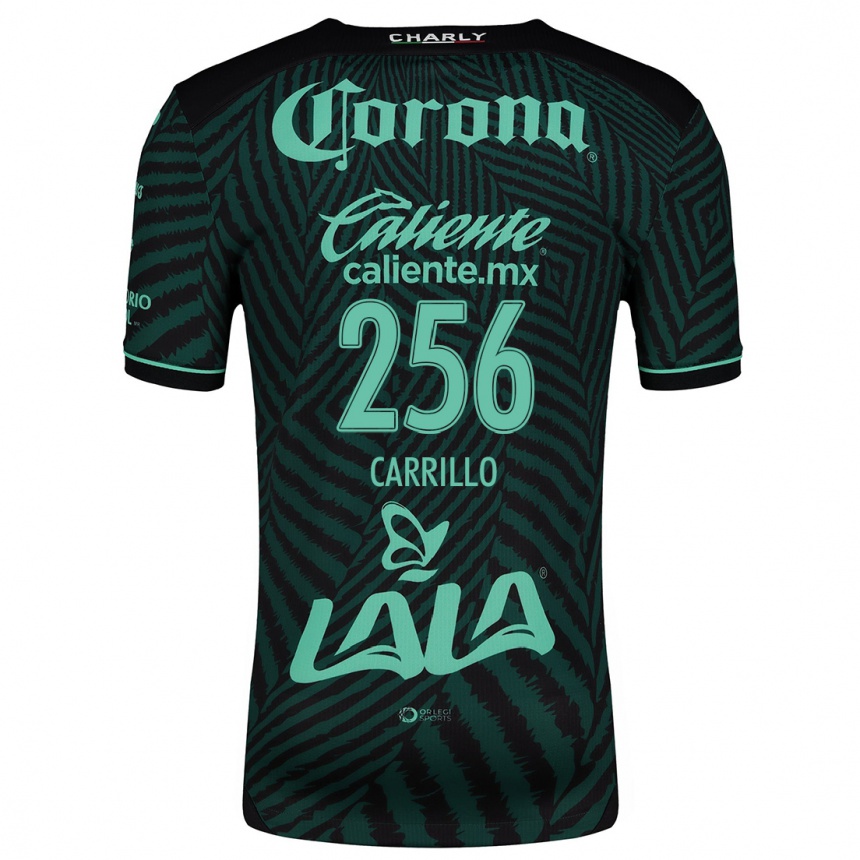 Kids Football Stéphano Carrillo #256 Black Green Away Jersey 2024/25 T-Shirt Australia