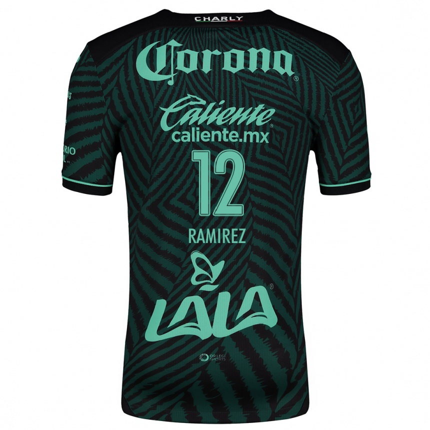 Kids Football Santiago Ramírez #12 Black Green Away Jersey 2024/25 T-Shirt Australia