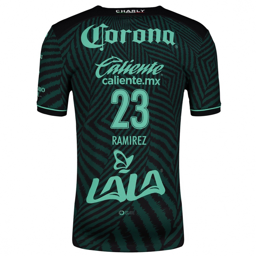 Kids Football Alexxandra Ramírez #23 Black Green Away Jersey 2024/25 T-Shirt Australia