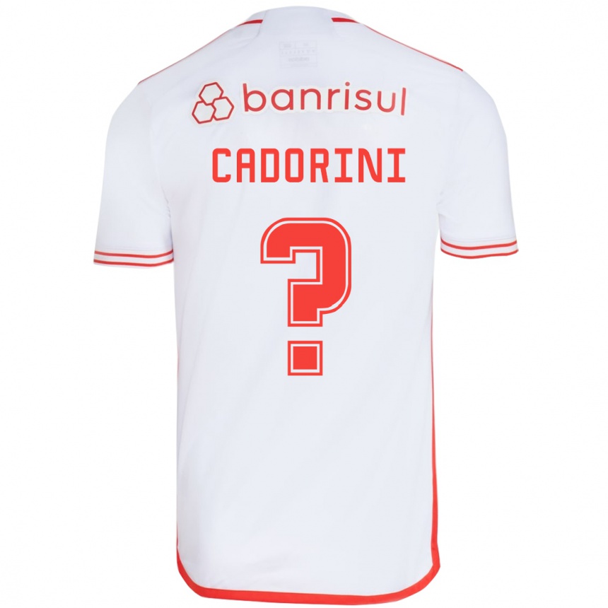 Kids Football Matheus Cadorini #0 White Red Away Jersey 2024/25 T-Shirt Australia