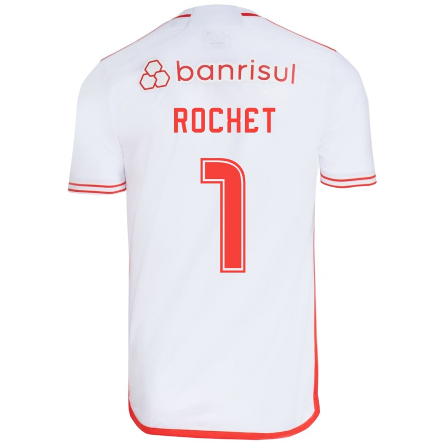 Kids Football Sergio Rochet #1 White Red Away Jersey 2024/25 T-Shirt Australia