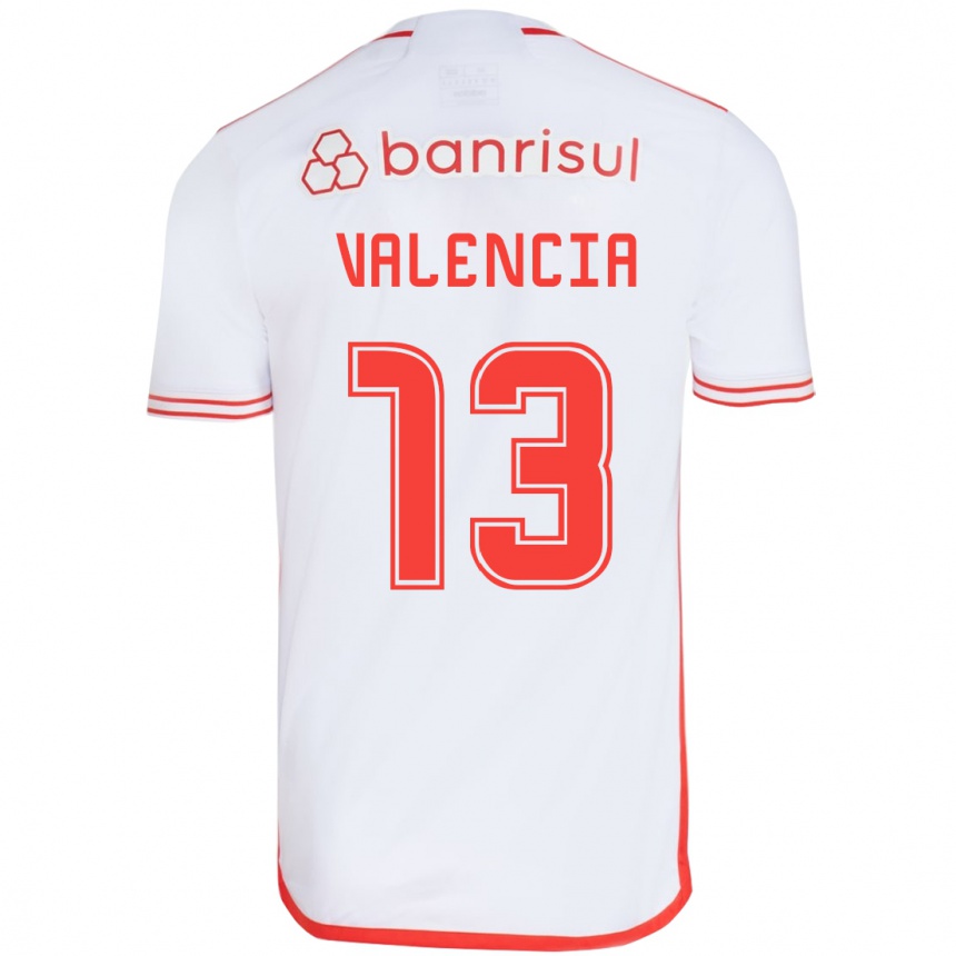 Kids Football Enner Valencia #13 White Red Away Jersey 2024/25 T-Shirt Australia