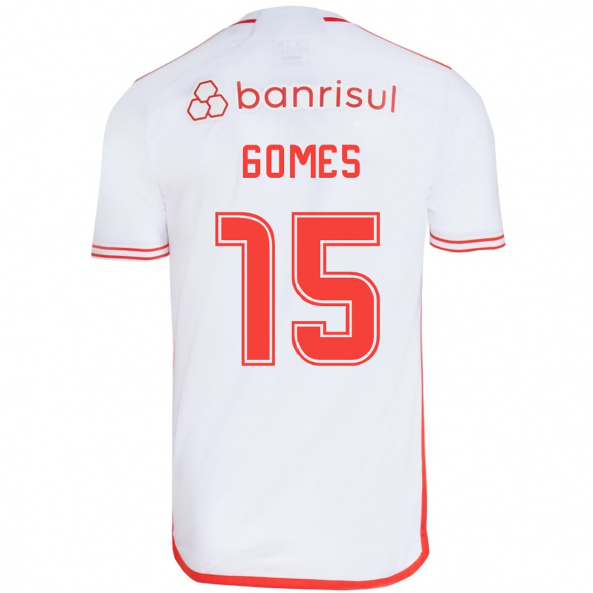 Kids Football Bruno Gomes #15 White Red Away Jersey 2024/25 T-Shirt Australia