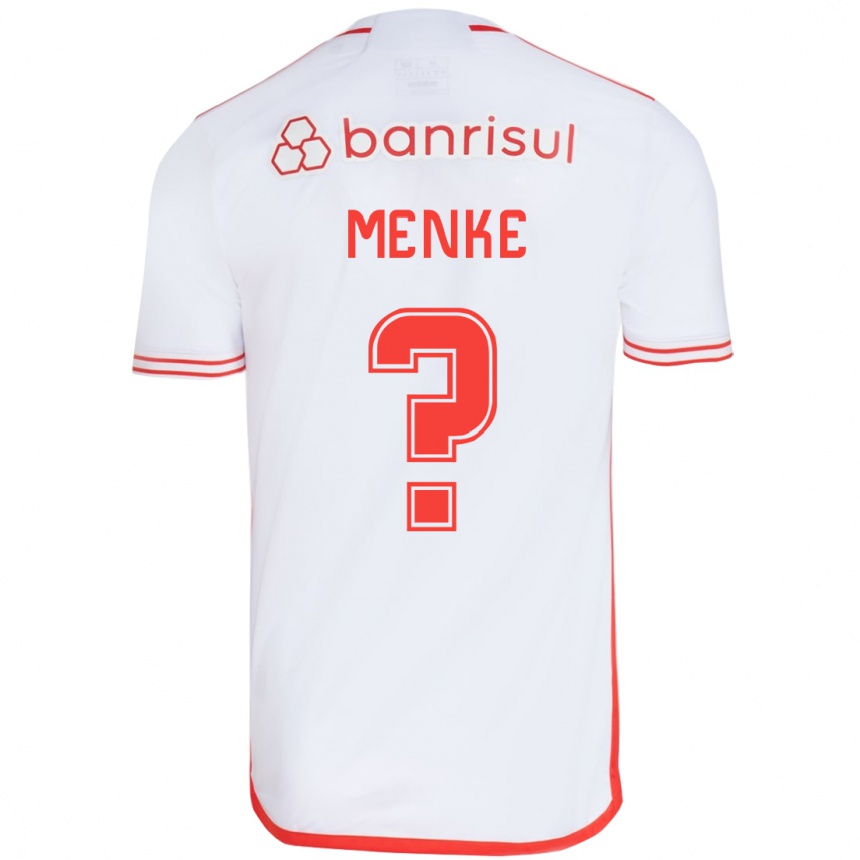 Kids Football Henrique Menke #0 White Red Away Jersey 2024/25 T-Shirt Australia