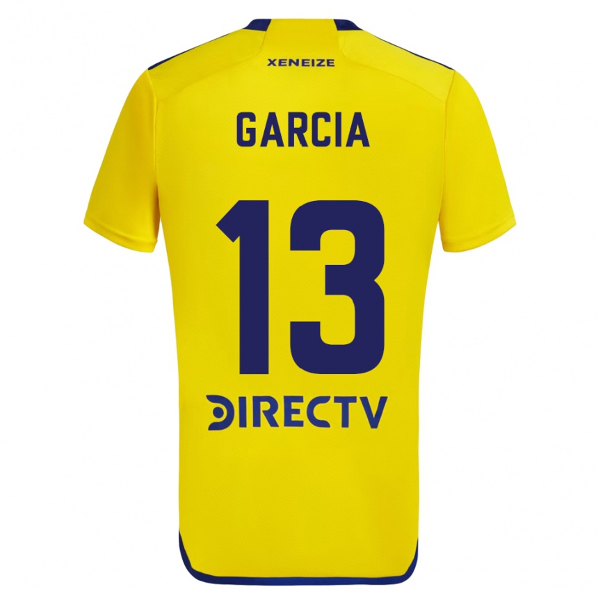 Kids Football Javier García #13 Yellow Blue Away Jersey 2024/25 T-Shirt Australia