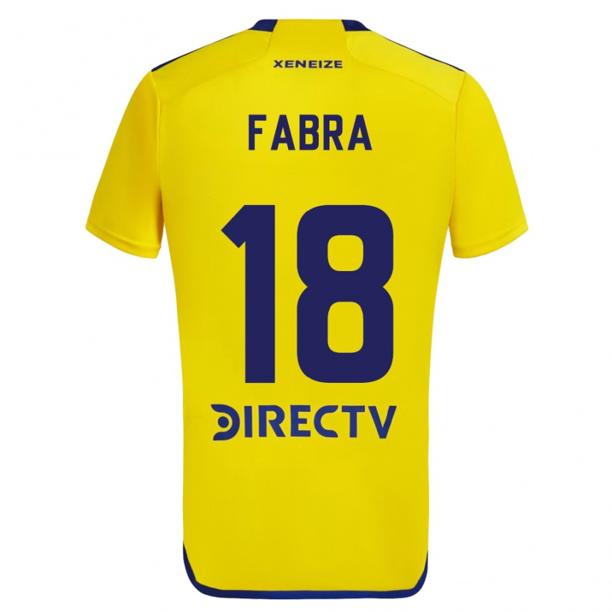 Kids Football Frank Fabra #18 Yellow Blue Away Jersey 2024/25 T-Shirt Australia