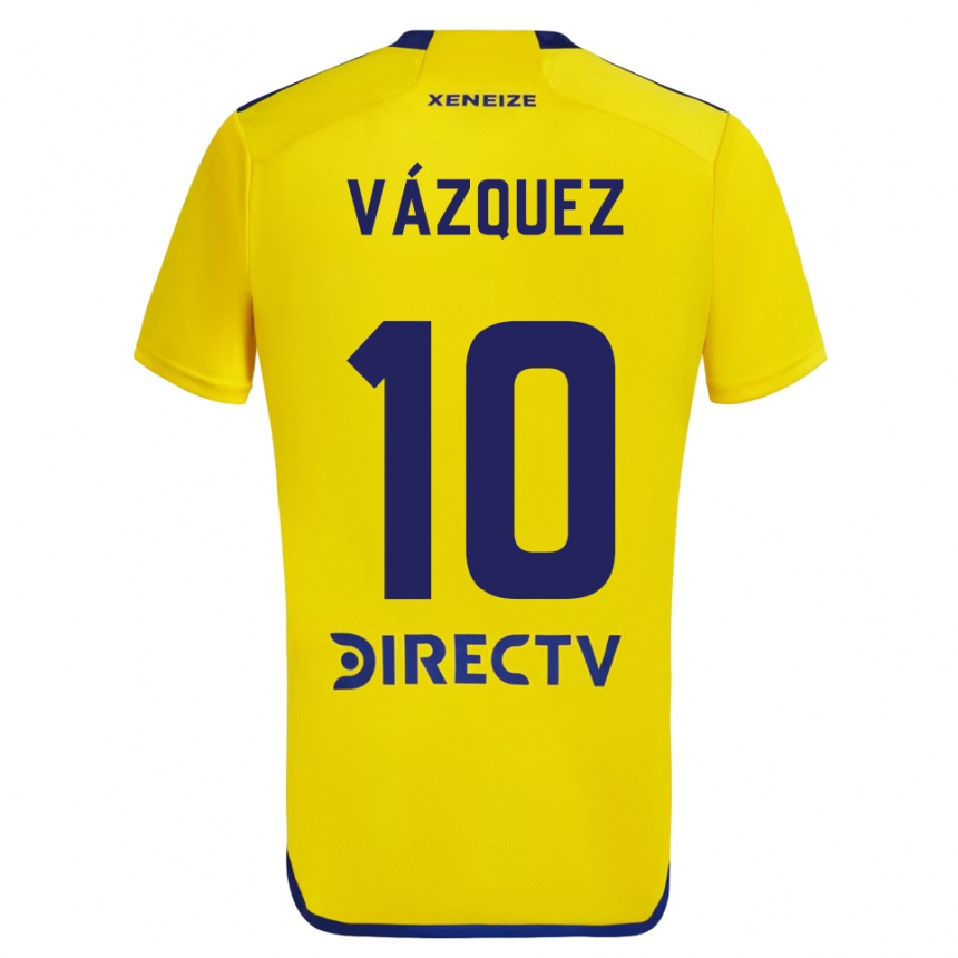 Kids Football Lucas Vázquez #10 Yellow Blue Away Jersey 2024/25 T-Shirt Australia