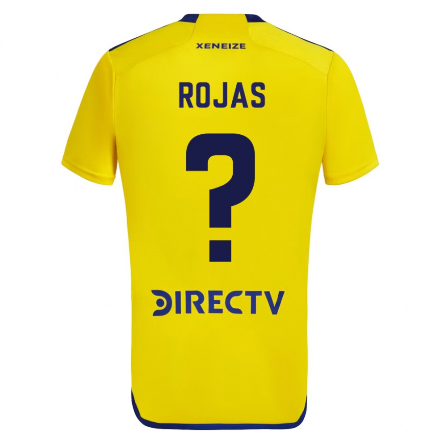 Kids Football Ignacio Rojas #0 Yellow Blue Away Jersey 2024/25 T-Shirt Australia