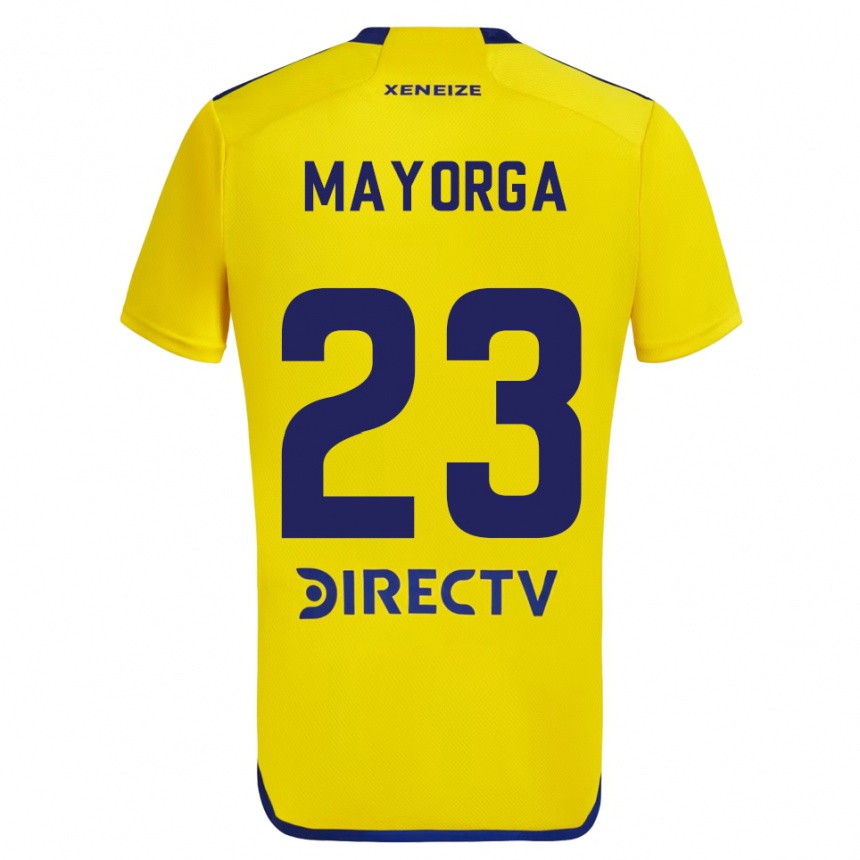 Kids Football Miriam Mayorga #23 Yellow Blue Away Jersey 2024/25 T-Shirt Australia