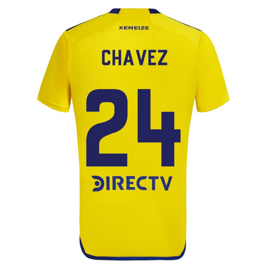 Kids Football Gabriela Chavez #24 Yellow Blue Away Jersey 2024/25 T-Shirt Australia