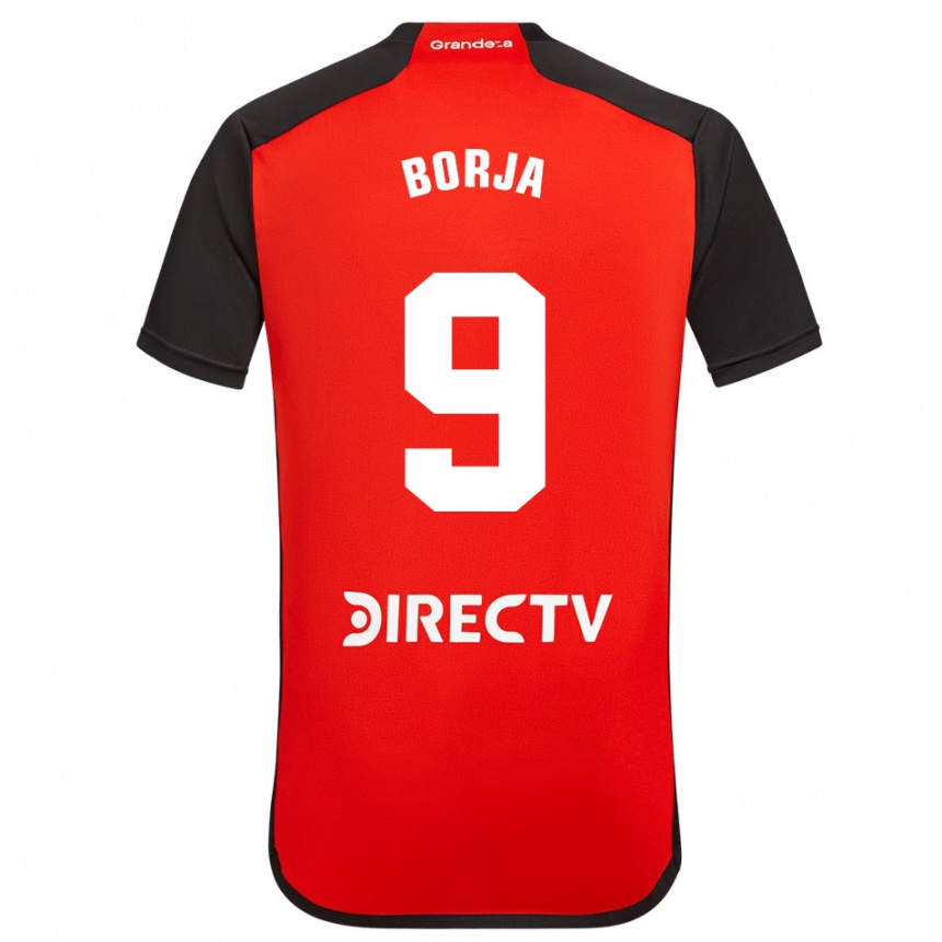 Kids Football Miguel Borja #9 Red Black White Away Jersey 2024/25 T-Shirt Australia