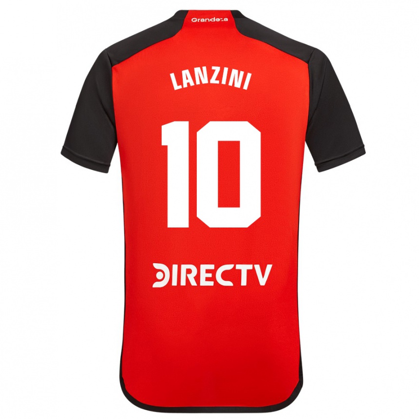 Kids Football Manuel Lanzini #10 Red Black White Away Jersey 2024/25 T-Shirt Australia