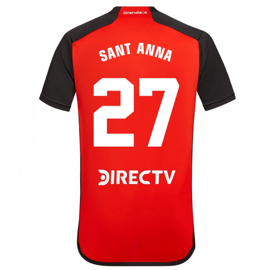 Kids Football Agustín Sant Anna #27 Red Black White Away Jersey 2024/25 T-Shirt Australia