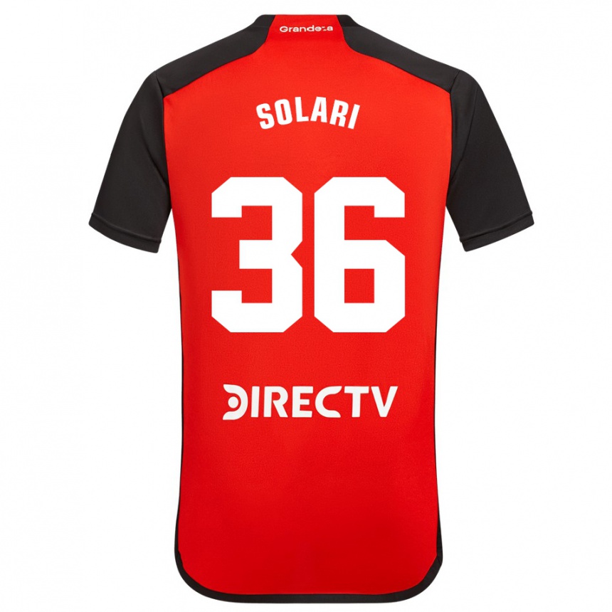 Kids Football Pablo Solari #36 Red Black White Away Jersey 2024/25 T-Shirt Australia