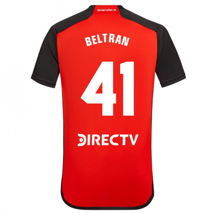 Kids Football Santiago Beltrán #41 Red Black White Away Jersey 2024/25 T-Shirt Australia