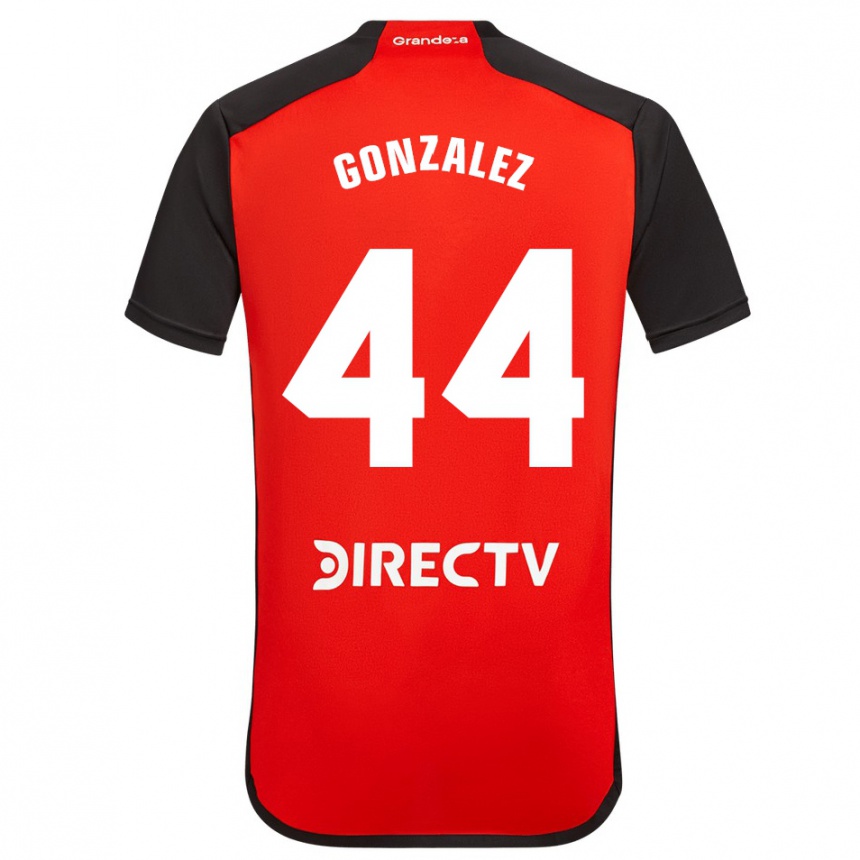 Kids Football Alexis González #44 Red Black White Away Jersey 2024/25 T-Shirt Australia