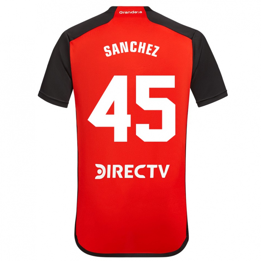 Kids Football Sebastián Sánchez #45 Red Black White Away Jersey 2024/25 T-Shirt Australia