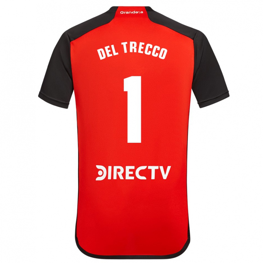 Kids Football Martina Del Trecco #1 Red Black White Away Jersey 2024/25 T-Shirt Australia