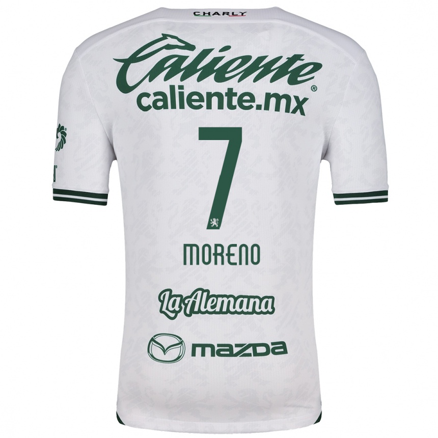 Kids Football Iván Moreno #7 White Green Away Jersey 2024/25 T-Shirt Australia