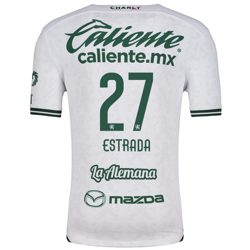 Kids Football Ángel Estrada #27 White Green Away Jersey 2024/25 T-Shirt Australia