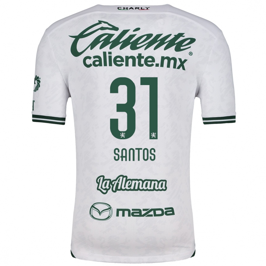 Kids Football Sebastián Santos #31 White Green Away Jersey 2024/25 T-Shirt Australia