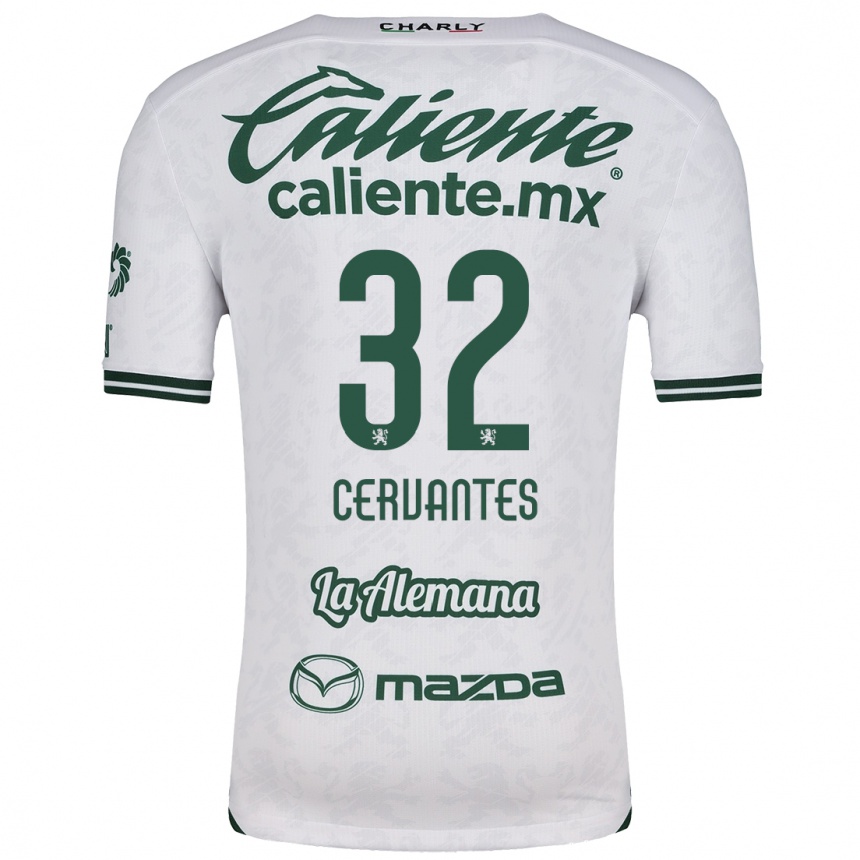 Kids Football Luis Cervantes #32 White Green Away Jersey 2024/25 T-Shirt Australia