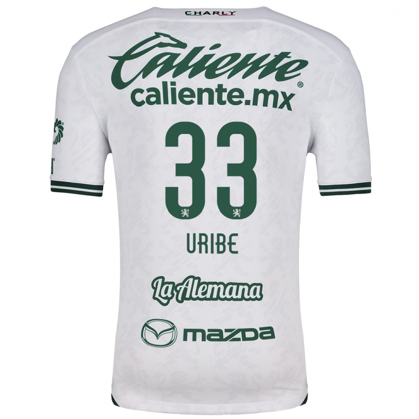 Kids Football Héctor Uribe #33 White Green Away Jersey 2024/25 T-Shirt Australia