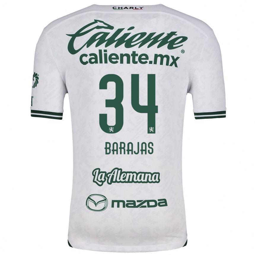 Kids Football Víctor Barajas #34 White Green Away Jersey 2024/25 T-Shirt Australia