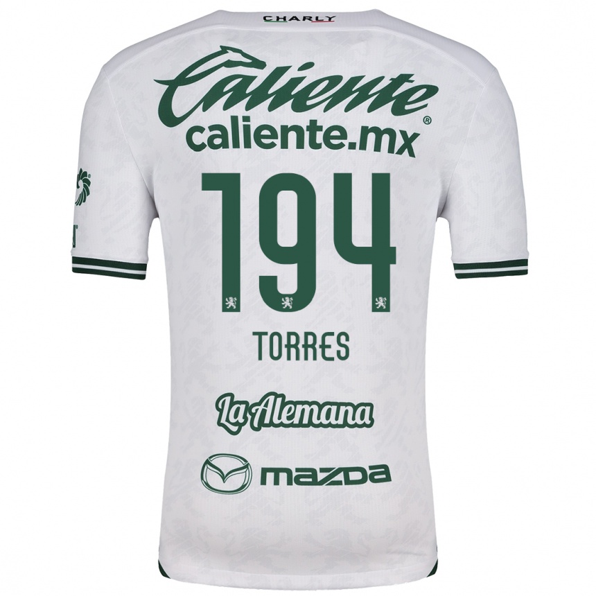 Kids Football Erick Torres #194 White Green Away Jersey 2024/25 T-Shirt Australia