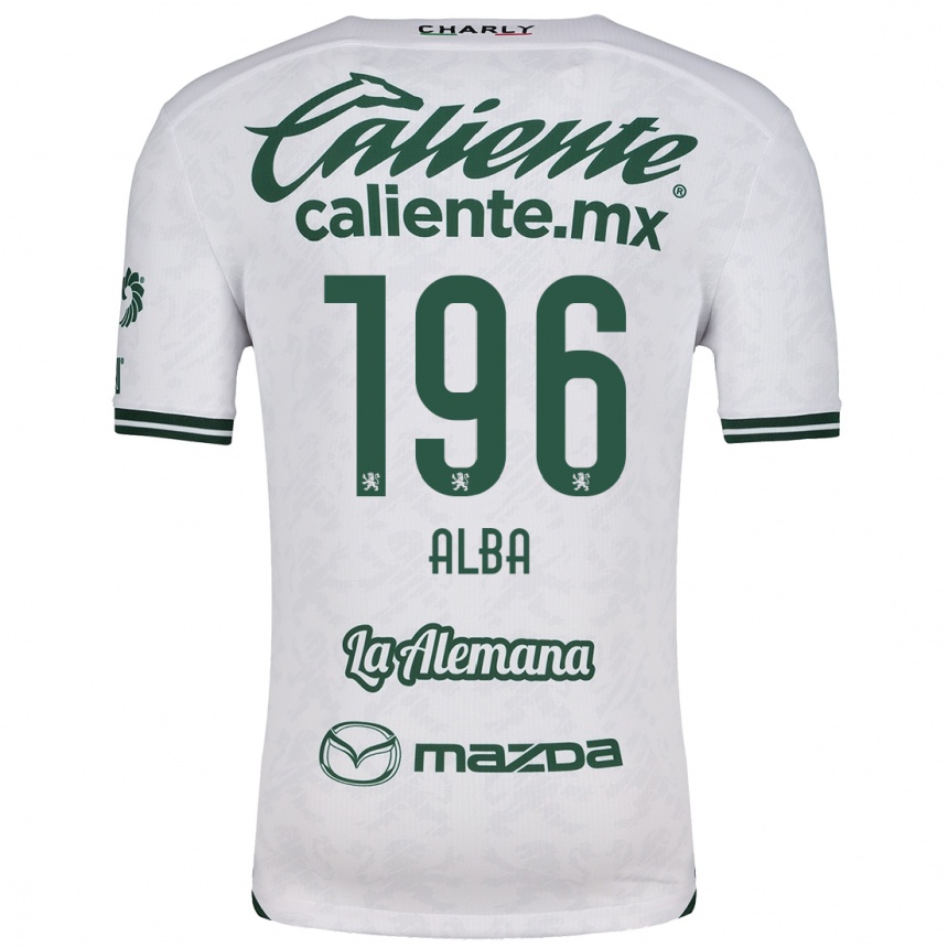 Kids Football Óscar Alba #196 White Green Away Jersey 2024/25 T-Shirt Australia