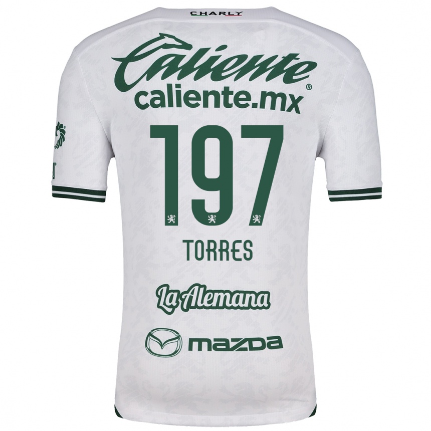 Kids Football Erick Torres #197 White Green Away Jersey 2024/25 T-Shirt Australia