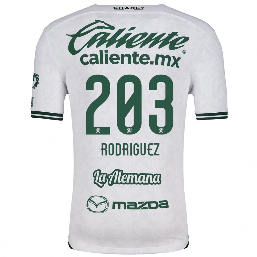 Kids Football César Rodríguez #203 White Green Away Jersey 2024/25 T-Shirt Australia