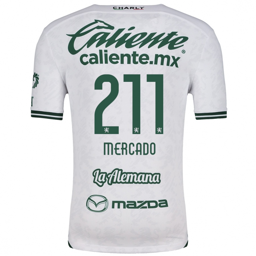 Kids Football Diego Mercado #211 White Green Away Jersey 2024/25 T-Shirt Australia