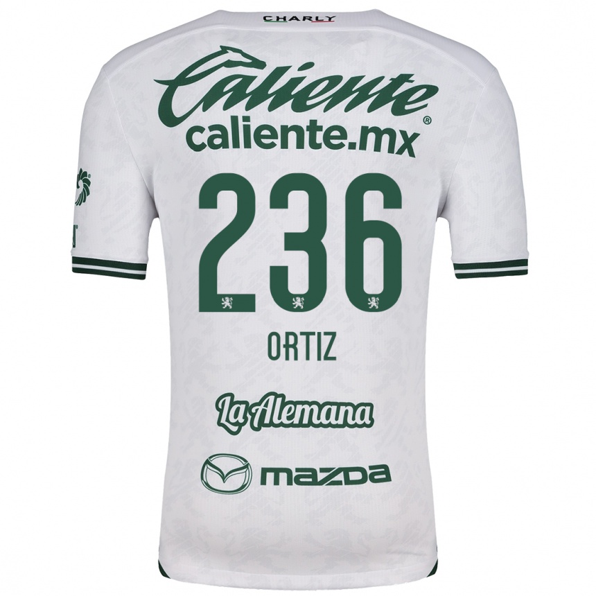 Kids Football Youssef Ortiz #236 White Green Away Jersey 2024/25 T-Shirt Australia