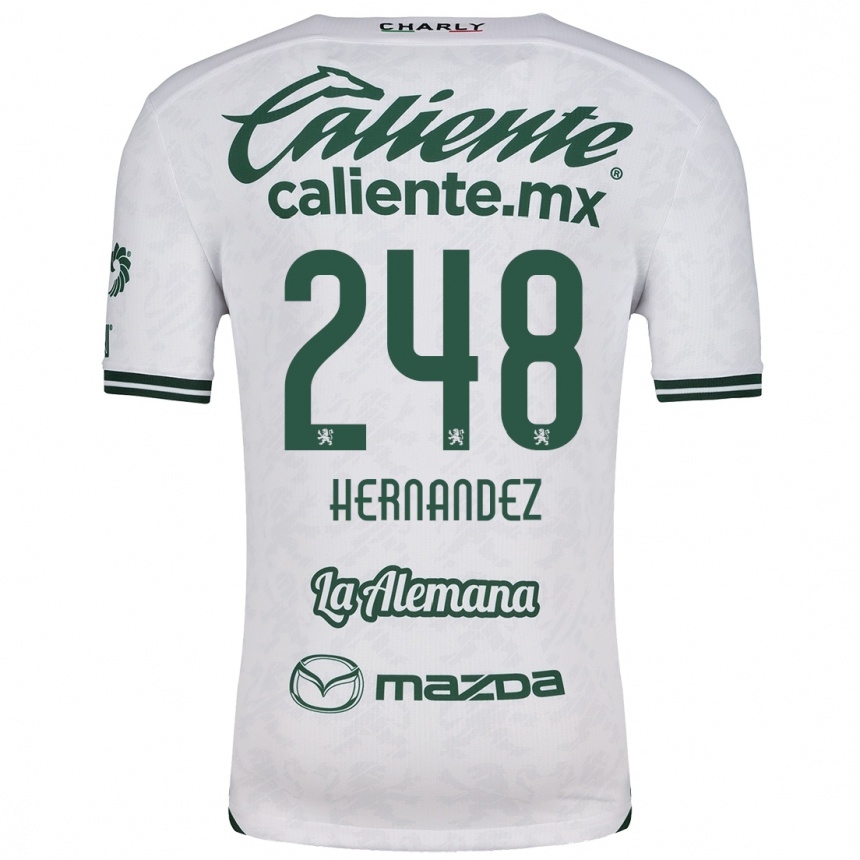 Kids Football Fernando Hernández #248 White Green Away Jersey 2024/25 T-Shirt Australia