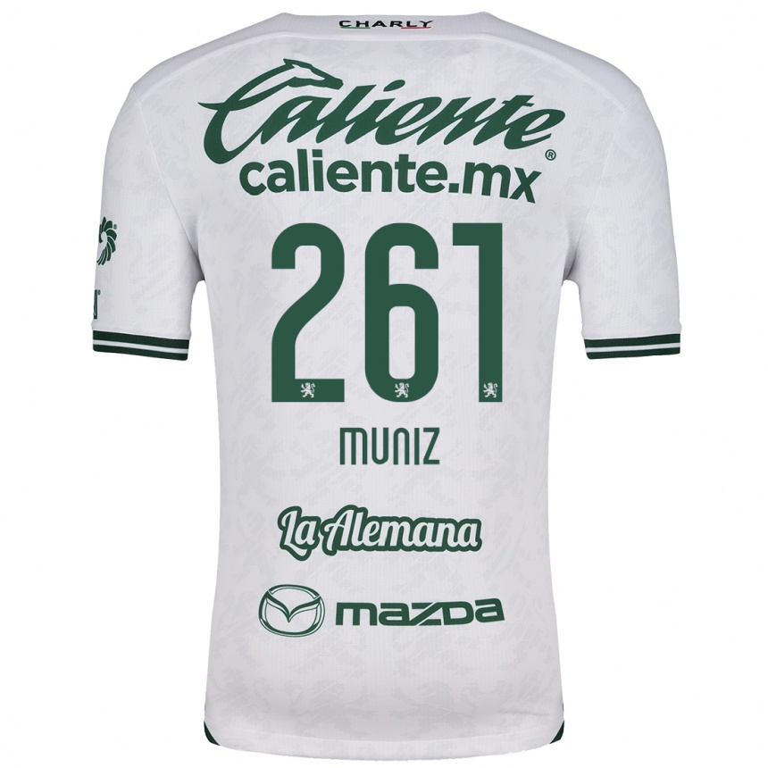 Kids Football César Muñiz #261 White Green Away Jersey 2024/25 T-Shirt Australia