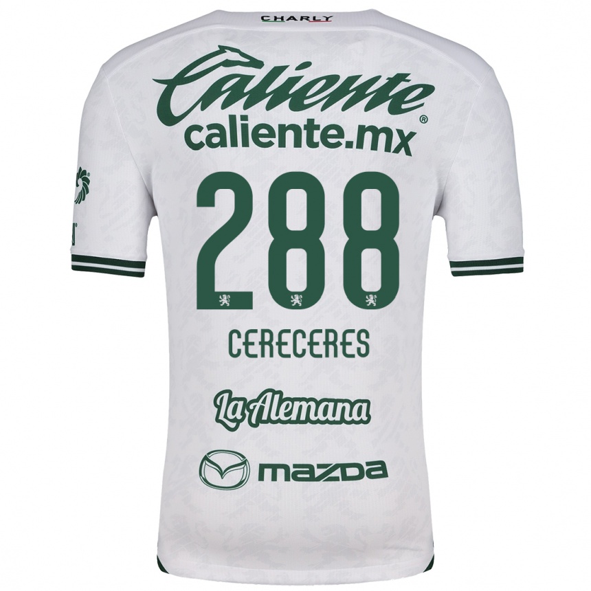 Kids Football Thomas Cereceres #288 White Green Away Jersey 2024/25 T-Shirt Australia