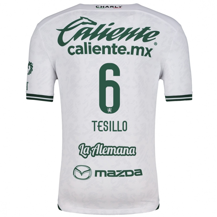 Kids Football William Tesillo #6 White Green Away Jersey 2024/25 T-Shirt Australia