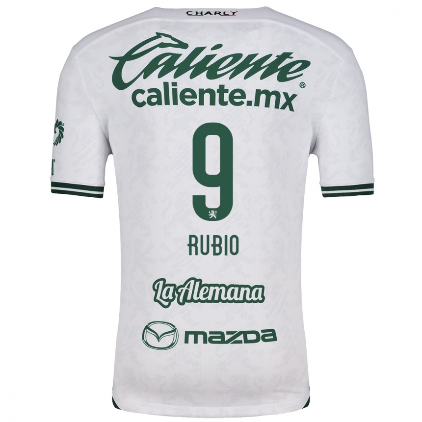 Kids Football Brian Rubio #9 White Green Away Jersey 2024/25 T-Shirt Australia