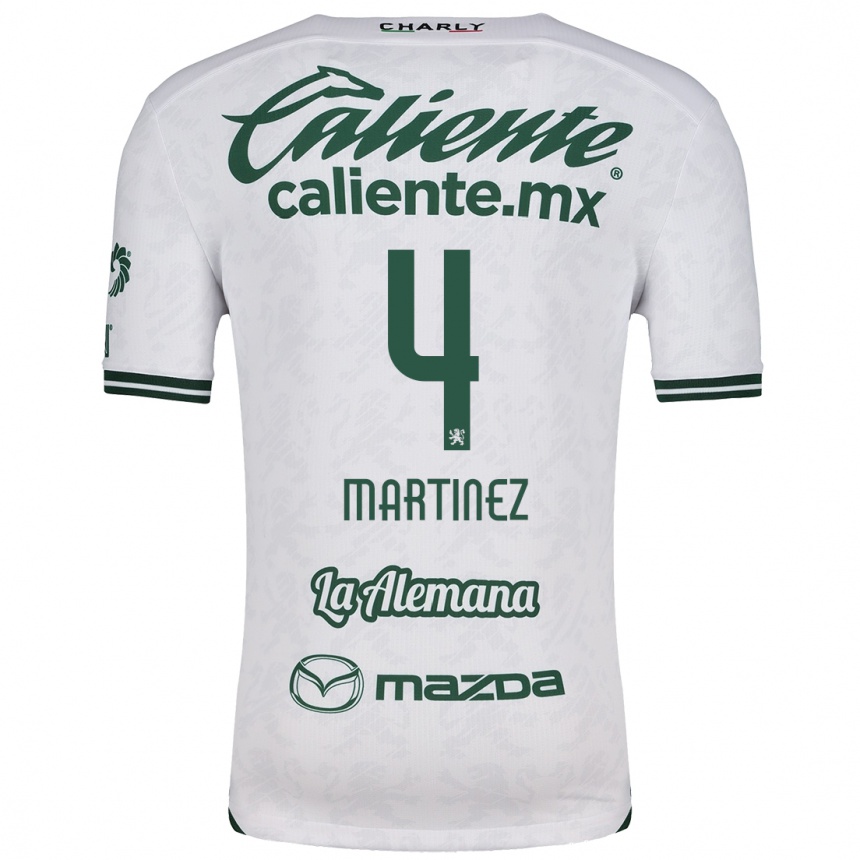 Kids Football Mitzi Martínez #4 White Green Away Jersey 2024/25 T-Shirt Australia