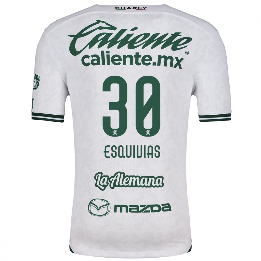 Kids Football Isabela Esquivias #30 White Green Away Jersey 2024/25 T-Shirt Australia