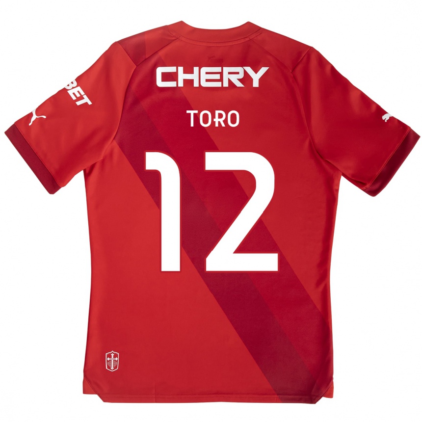 Kids Football Ian Toro #12 Red White Away Jersey 2024/25 T-Shirt Australia