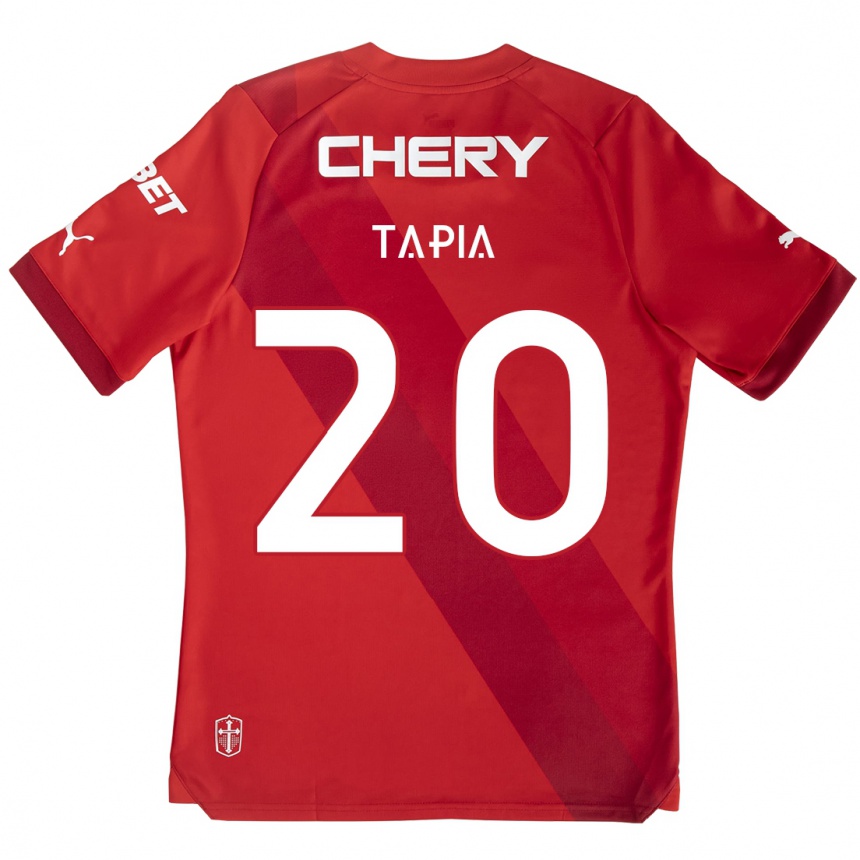 Kids Football Gonzalo Tapia #20 Red White Away Jersey 2024/25 T-Shirt Australia