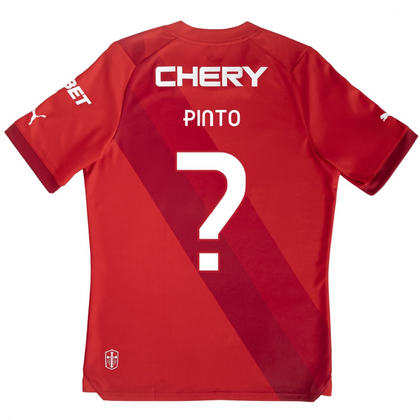 Kids Football Pablo Pinto #0 Red White Away Jersey 2024/25 T-Shirt Australia