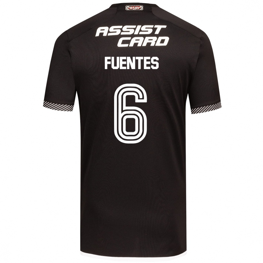 Kids Football César Fuentes #6 Black White Away Jersey 2024/25 T-Shirt Australia